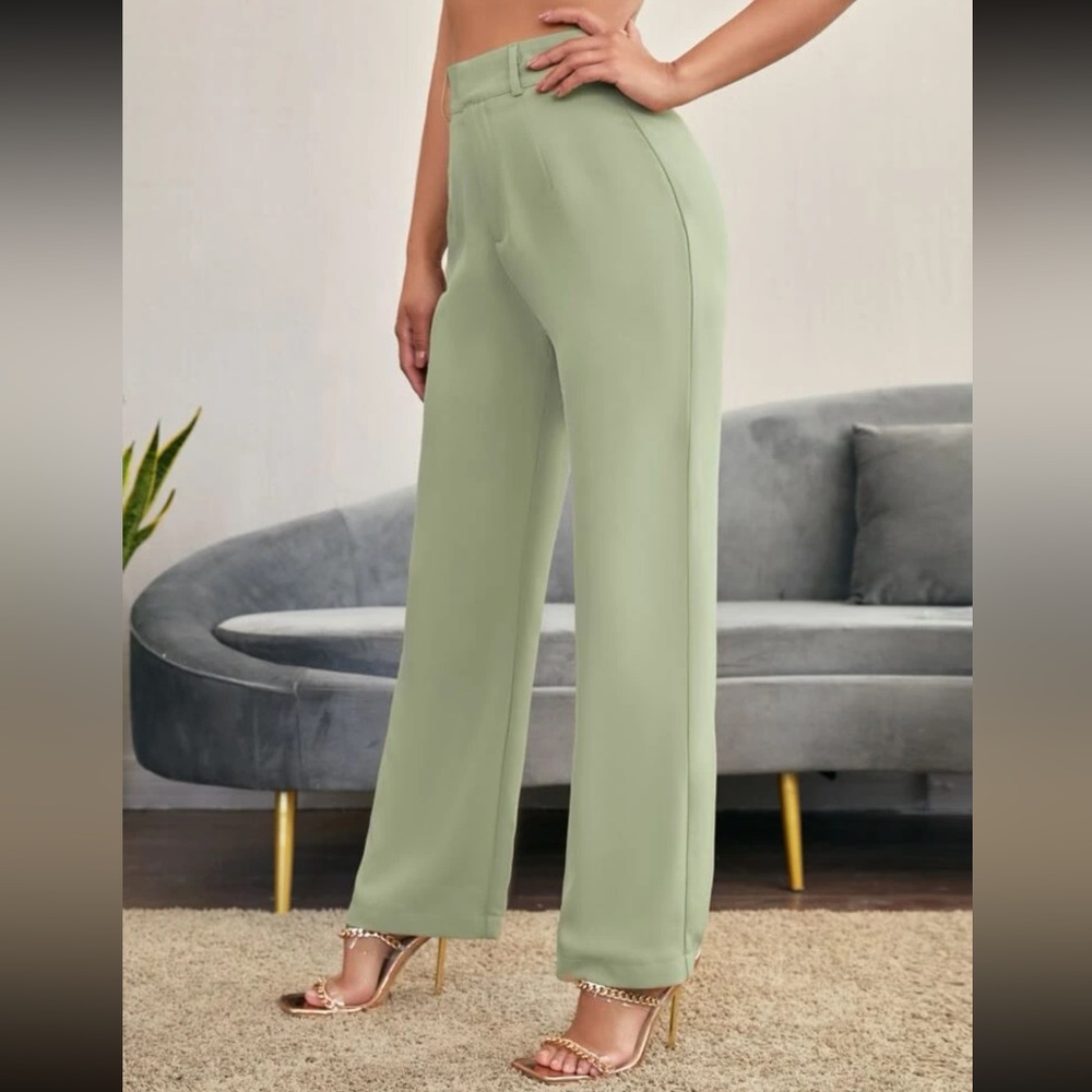High waisted tailored pants